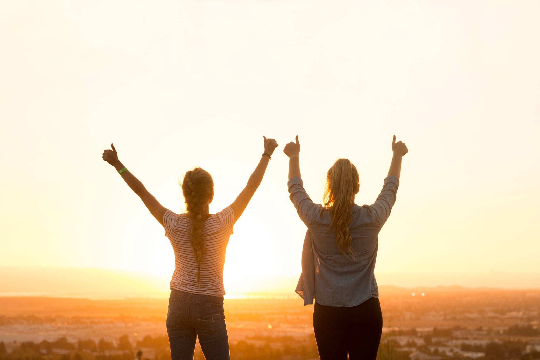 Silhouette of Women in the Field